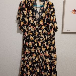 Torrid Black Floral Dress